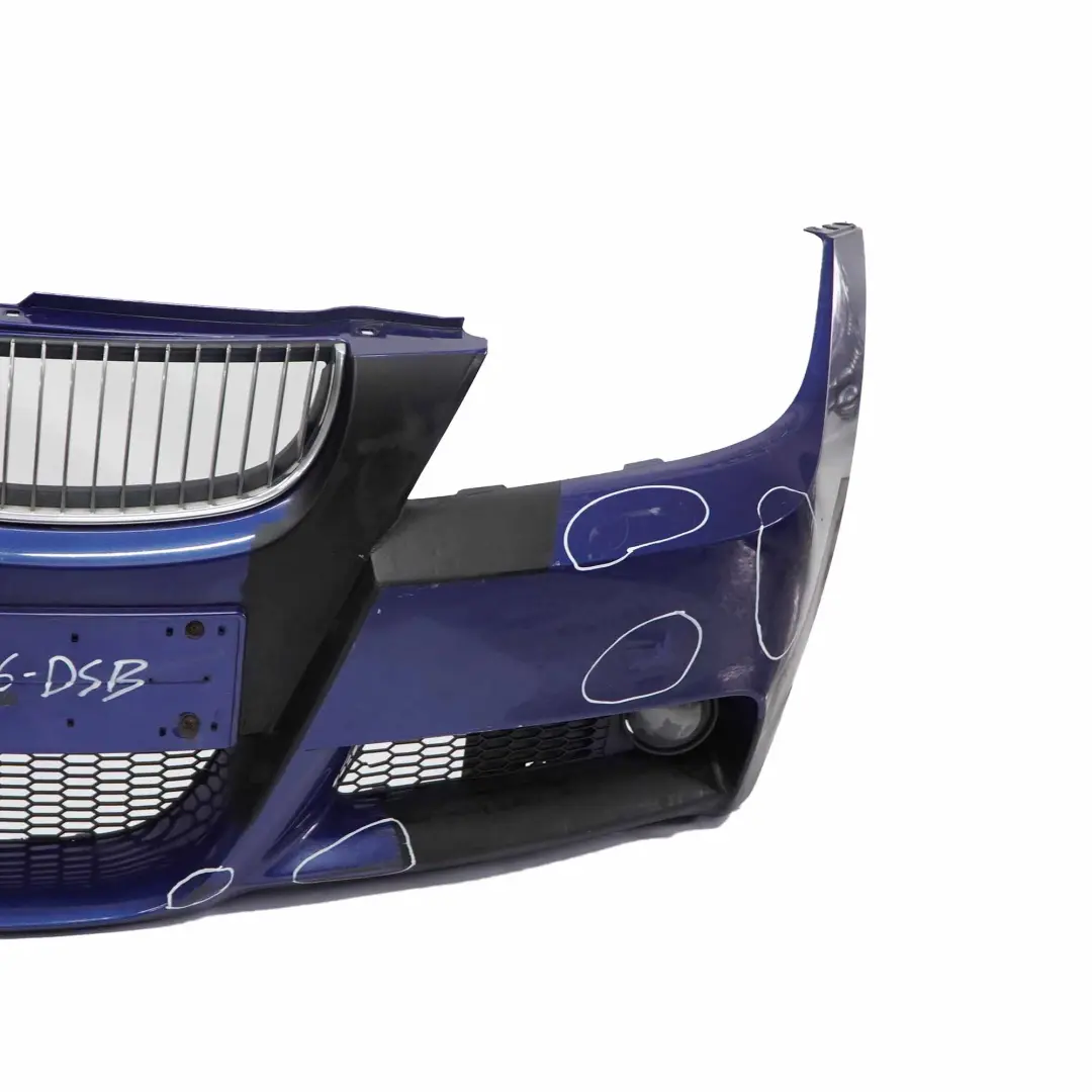 BMW E90 E91 Front Bumper M Sport Complete Trim Panel Montegoblau Blue - A51 - SKU 0033536-MTB - Part number 0033536