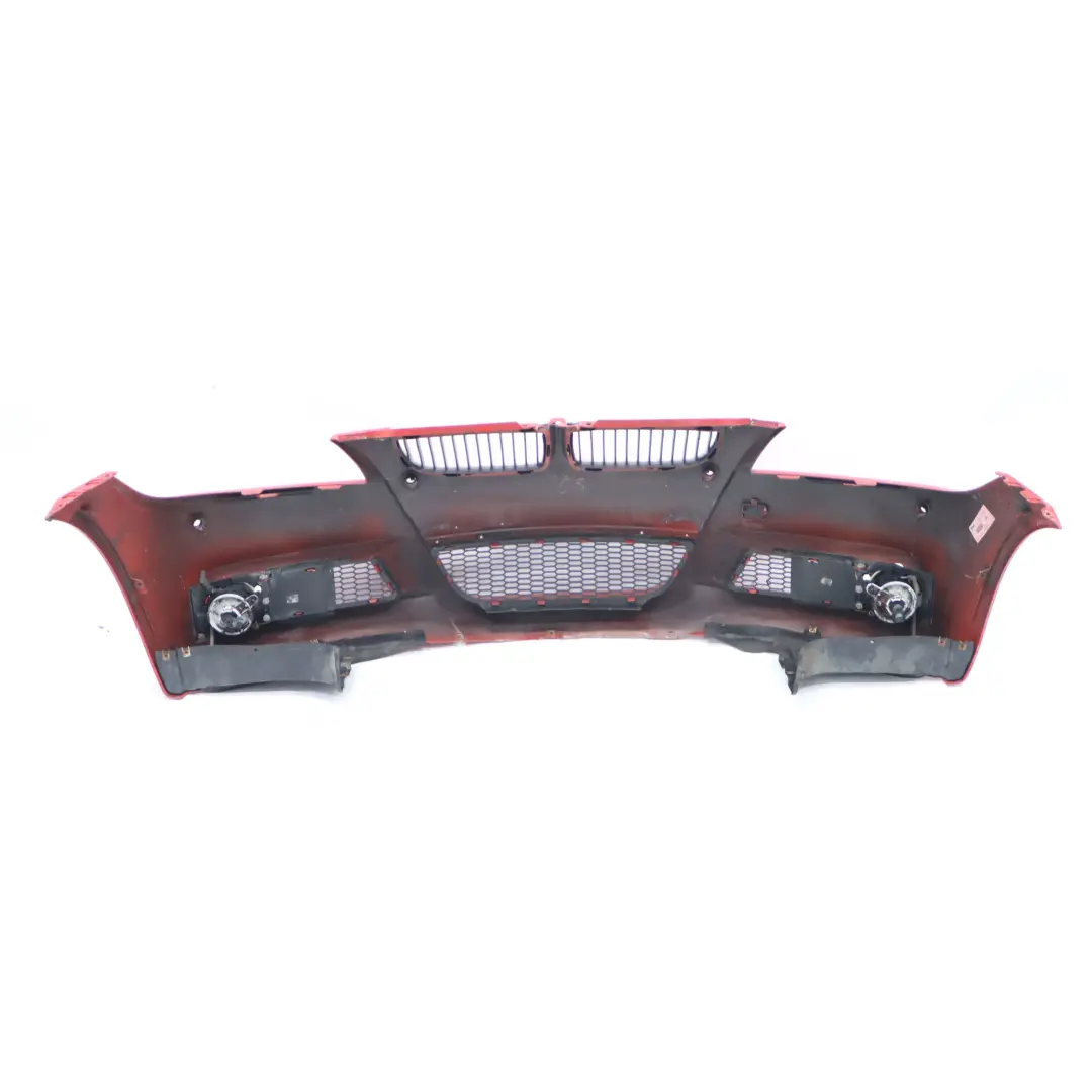 Front Bumper M Sport Trim Panel Complete Japan Red - 438 to BMW E90 E91 with Part number 0033539 BMW E90 E91 Front Bumper M Sport Trim Panel Complete Japan Red - 438 - SKU 0033539-JR - Part number 0033539
