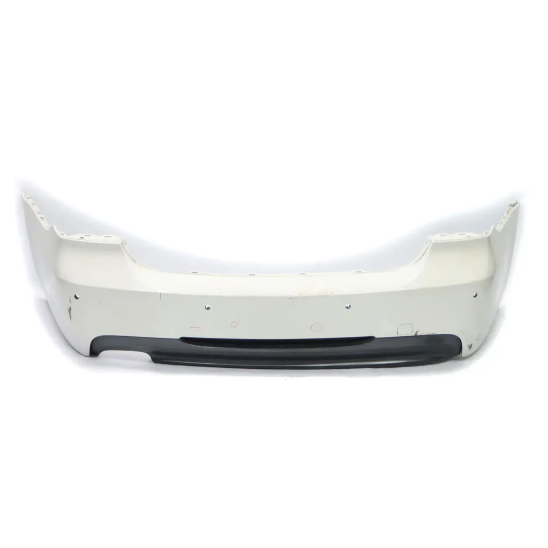 Bumper BMW E90 M Sport Trim Panel PDC Alpinweiss 3 Alpine White - 300 to Rear with Part number 0033541 Rear Bumper BMW E90 M Sport Trim Panel PDC Alpinweiss 3 Alpine White - 300 - SKU 0033541-AW3 - Part number 0033541