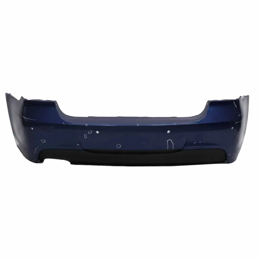 Bumper M Sport PDC Le Mans Blau Blue Metallic - 381 to BMW E90 Rear with Part number 0033541 BMW E90 Rear Bumper M Sport PDC Le Mans Blau Blue Metallic - 381 - SKU 0033541-LMB5 - Part number 0033541