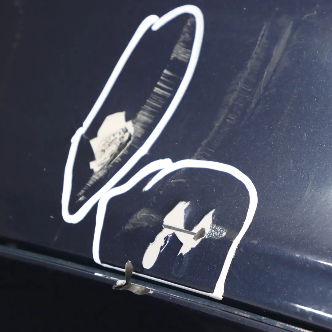 Bumper M Sport PDC Monacoblau Monaco Blue Metallic - A35 to BMW E90 Rear with Part number 0033541 BMW E90 Rear Bumper M Sport PDC Monacoblau Monaco Blue Metallic - A35 - SKU 0033541-MB - Part number 0033541