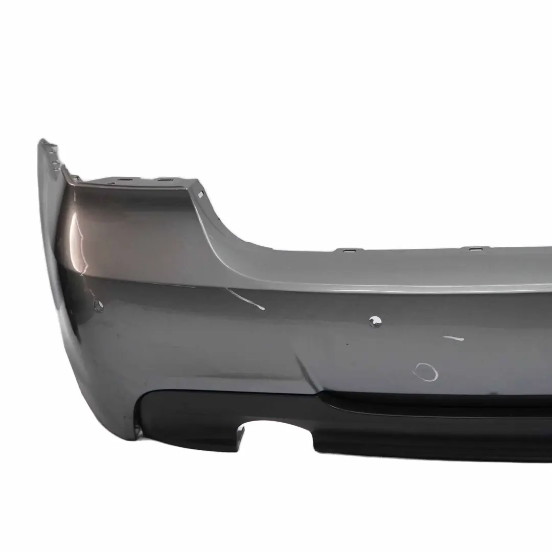 Bumper 335d 335i M Sport PDC Spacegrau Space Grey Metallic - A52 to BMW E90 Rear with Part number 0033541 BMW E90 Rear Bumper 335d 335i M Sport PDC Spacegrau Space Grey Metallic - A52 - SKU 0033541-SCG1 - Part number 0033541