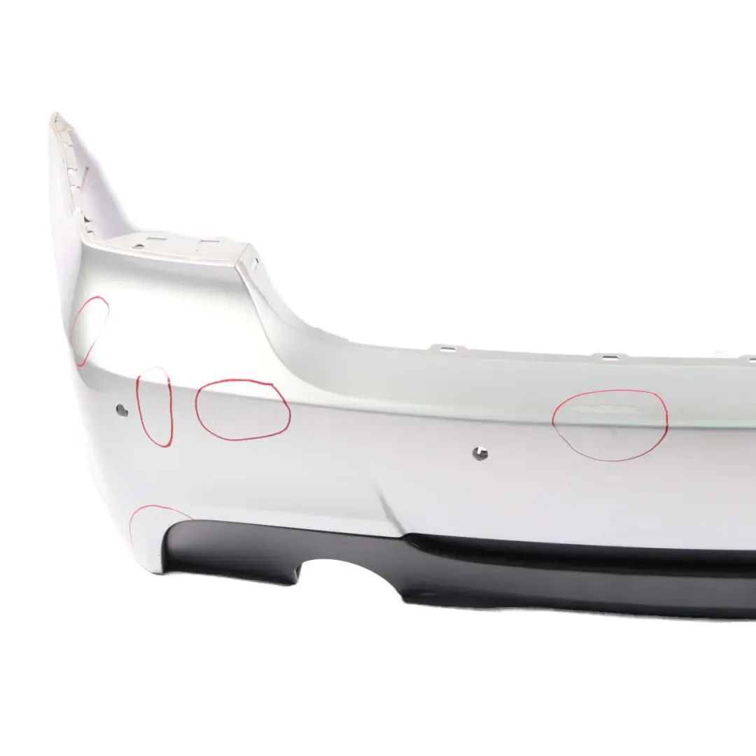 BMW 3 E90 335i 335d M Sport Rear Bumper PDC Titansilber Titan Silver Silber 354 - SKU 0033541-TS1 - Part number 0033541