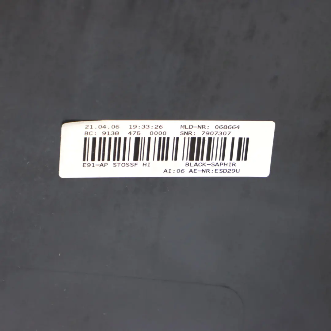 Bumper Trim Panel Black Sapphire Metallic - 475 to BMW E91 Touring M Sport Rear with Part number 0033543 BMW E91 Touring M Sport Rear Bumper Trim Panel Black Sapphire Metallic - 475 - SKU 0033543-BS1 - Part number 0033543