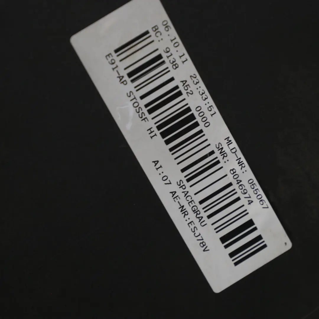 Bumper BMW E91 Touring M Sport Trim Panel Space Grey - A52 to Rear with Part number 0033543 Rear Bumper BMW E91 Touring M Sport Trim Panel Space Grey - A52 - SKU 0033543-SCG3 - Part number 0033543