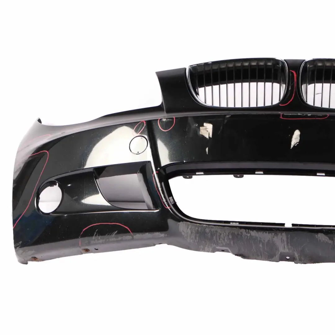 BMW E81 E87 M Sport Front Bumper Trim Panel Black Sapphire Metallic - 475 - SKU 0033550-BS - Part number 0033550