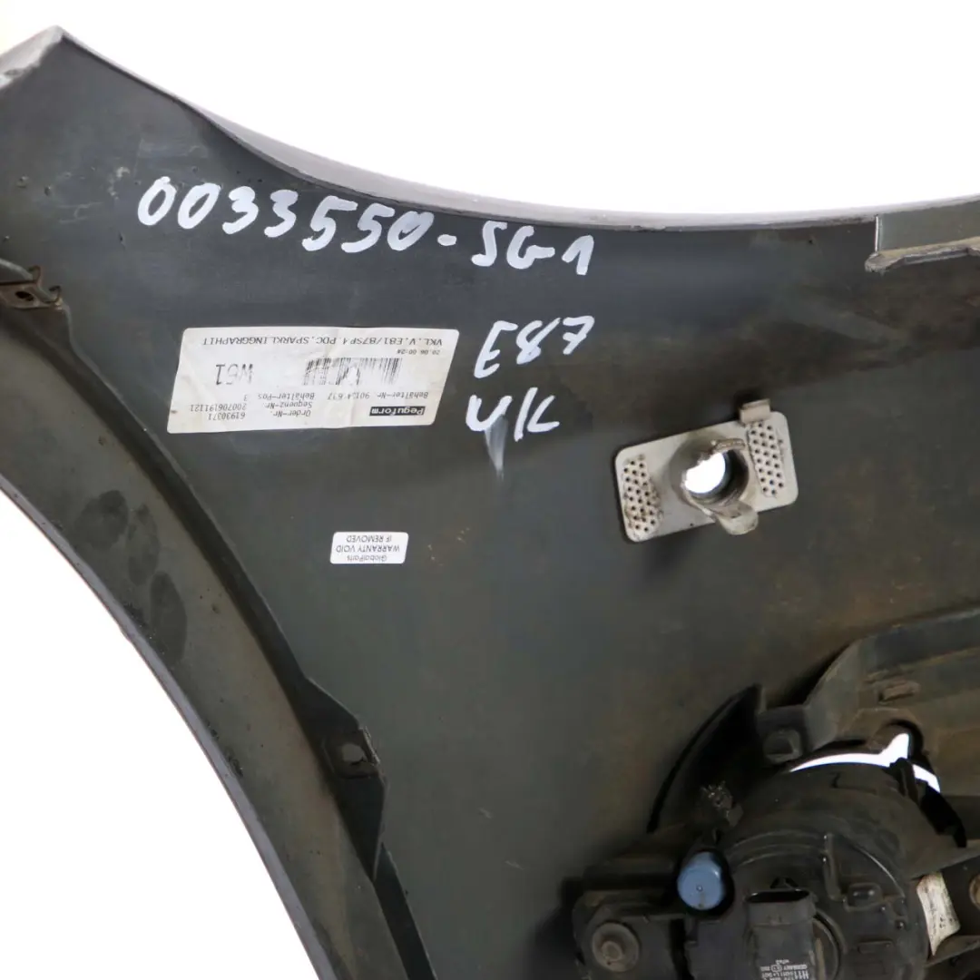 BMW E81 E87 Front Bumper M Sport Trim Panel Sparkling Graphite Metallic - A22 - SKU 0033550-SG1 - Part number 0033550