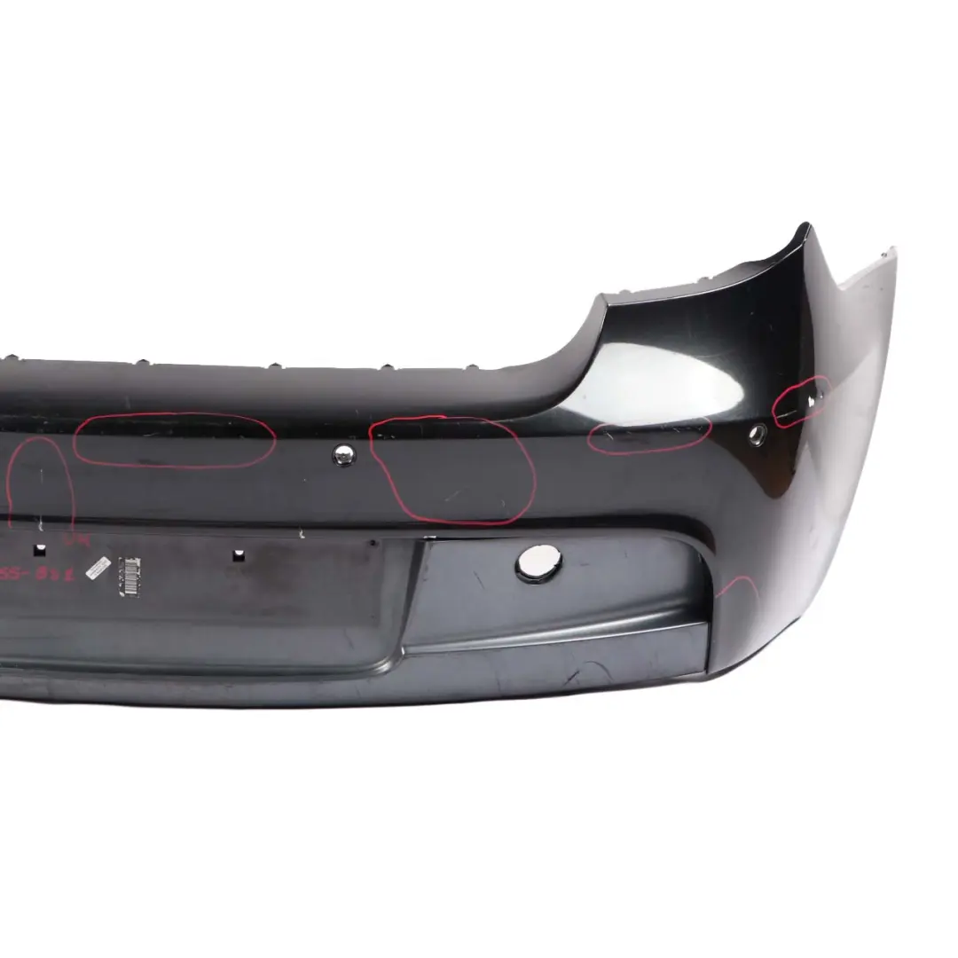Bumper Trim Panel PDC Black Sapphire Metallic - 475 to BMW E87 M Sport Rear with Part number 0033555 BMW E87 M Sport Rear Bumper Trim Panel PDC Black Sapphire Metallic - 475 - SKU 0033555-BS1 - Part number 0033555