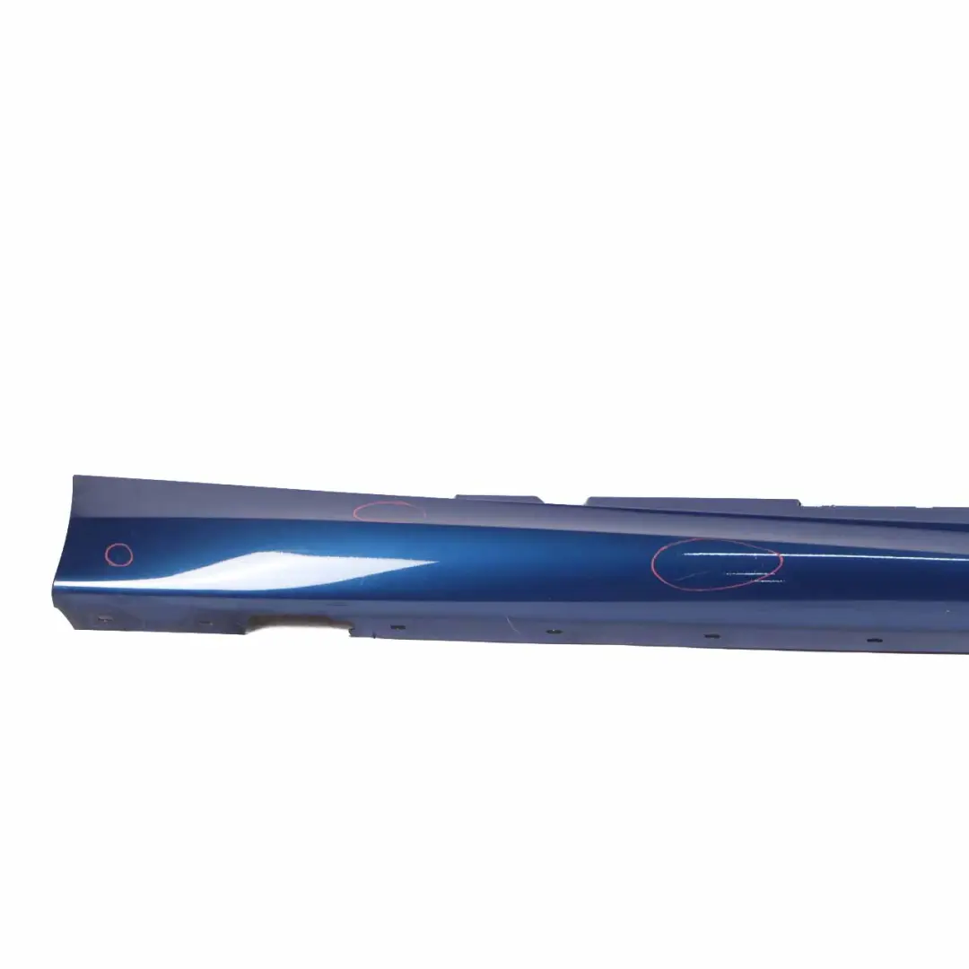 Sill Strip Side Skirt Right O/S Le Mans Blue Metallic - 381 to BMW E87 LCI M Sport with Part number 0033556 BMW E87 LCI M Sport Sill Strip Side Skirt Right O/S Le Mans Blue Metallic - 381 - SKU 0033556-LMB6 - Part number 0033556