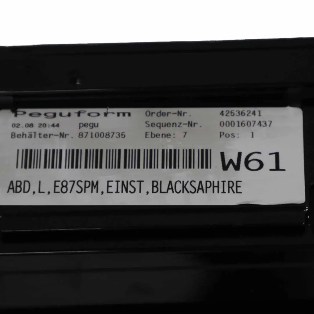 BMW E87 M Sport Sill Strip Side Skirt Left N/S Black Sapphire - 475 - SKU 0033557-BS4 - Part number 0033557