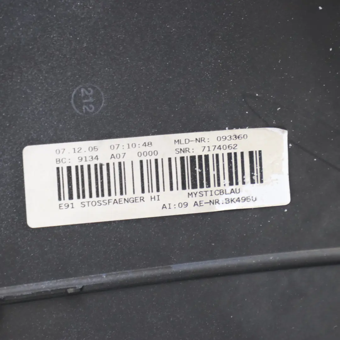 BMW E91 Rear Bumper Touring Trim Panel PDC Mysticblau Mystic Blue Metallic - A07 - SKU 0033596-MYS - Part number 0033596
