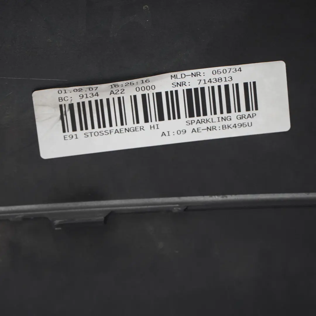 Bumper Trim Panel PDC Sparkling Graphite - A22 to BMW E91 Touring Rear with Part number 0033596 BMW E91 Touring Rear Bumper Trim Panel PDC Sparkling Graphite - A22 - SKU 0033596-SG2 - Part number 0033596