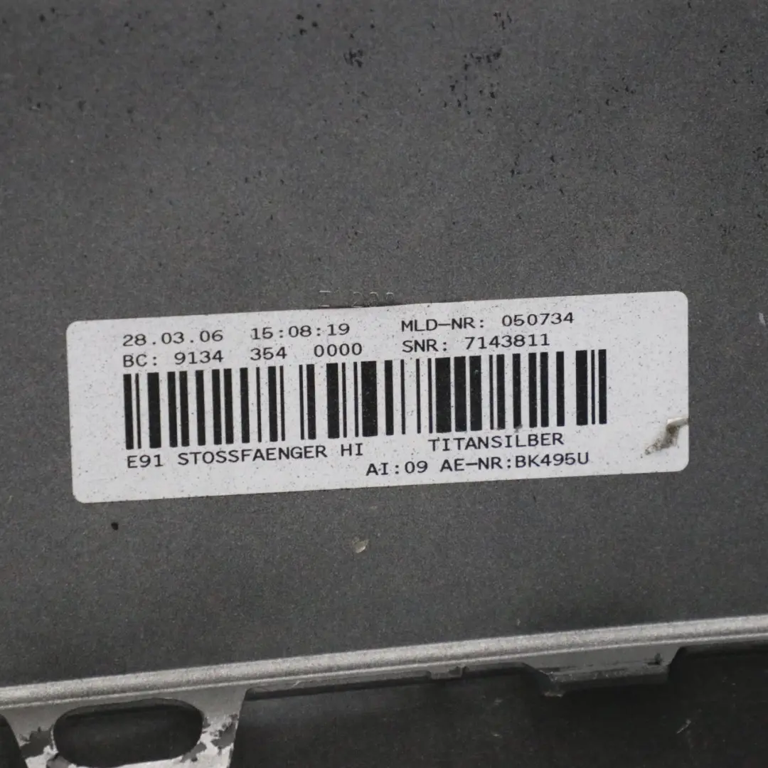 Zderzak Tylny PDC Titansilber - 354 do BMW E91 o numerze 0033596 BMW E91 Zderzak Tylny PDC Titansilber - 354 - SKU 0033596-TS - Numer Części 0033596
