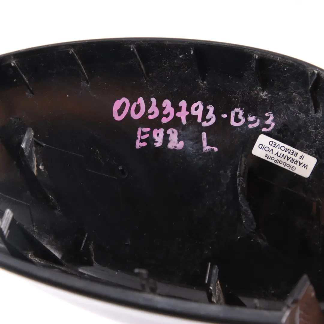 Wing Mirror Cover BMW E92 E93 3 Left Cap N/S Casing Housing Black Sapphire 475 to with Part number 0033793 Wing Mirror Cover BMW E92 E93 3 Left Cap N/S Casing Housing Black Sapphire 475 - SKU 0033793-BS3 - Part number 0033793