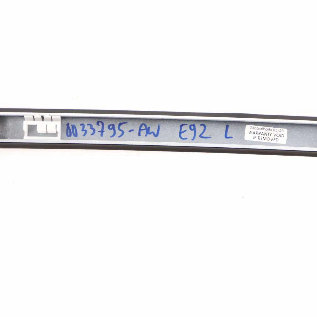  Moldura Techo BMW E92 Riel Izquierda Lado Izquierdo Blanco Alpino - 300 - SKU 0033795-AW - Número de pieza 0033795