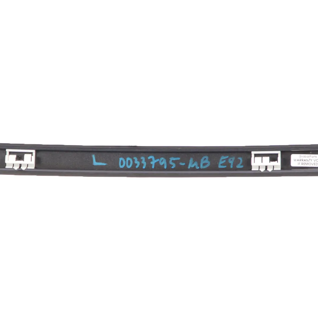 BMW E92 Left Roof Moulding Railing Trim N/S Monacoblau Monaco Blau Blue - A35 - SKU 0033795-MB - Part number 0033795