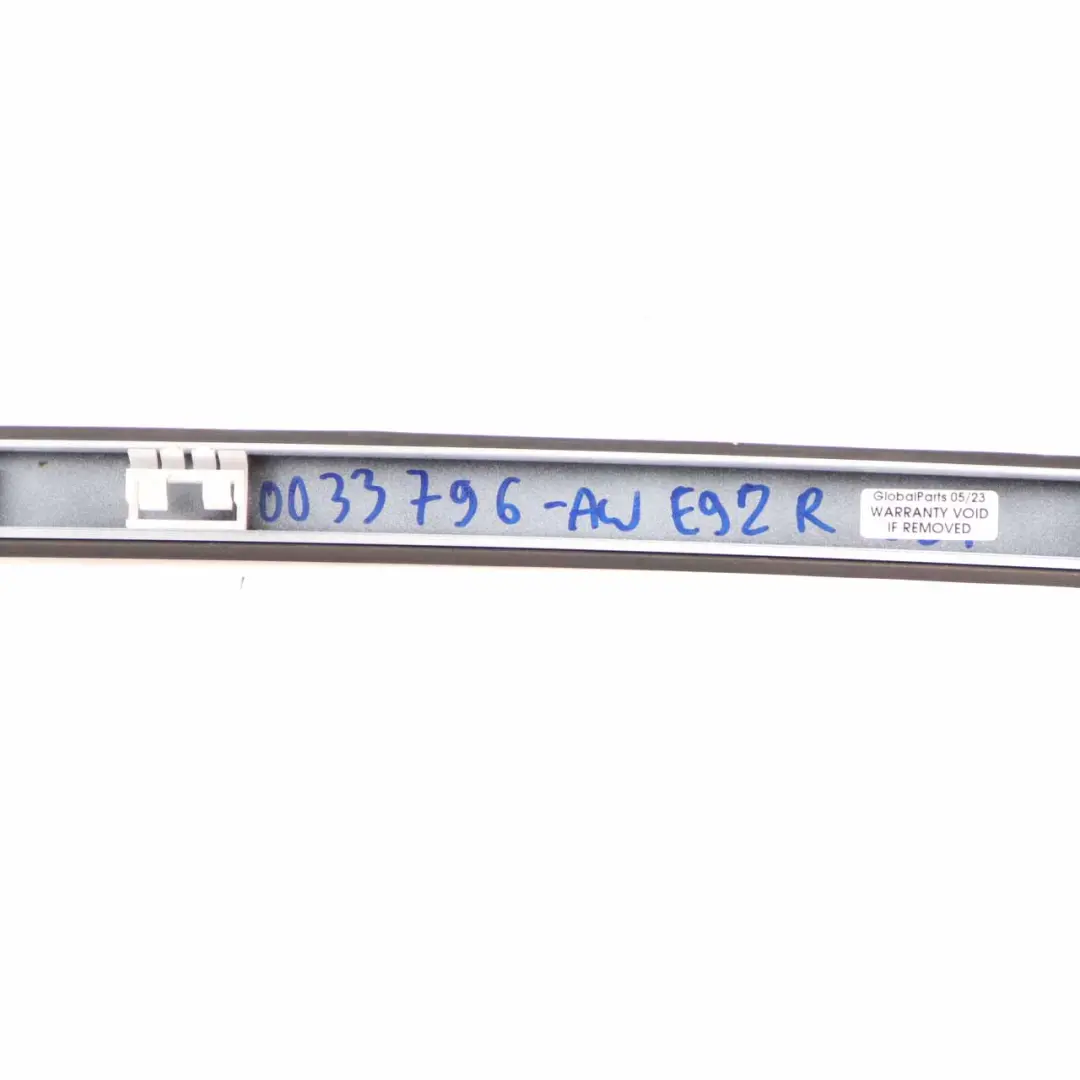 Roof Moulding Railing Trim Strip Right O/S Alpinweiss Alpine White - 300 to BMW E92 with Part number 0033796 BMW E92 Roof Moulding Railing Trim Strip Right O/S Alpinweiss Alpine White - 300 - SKU 0033796-AW - Part number 0033796