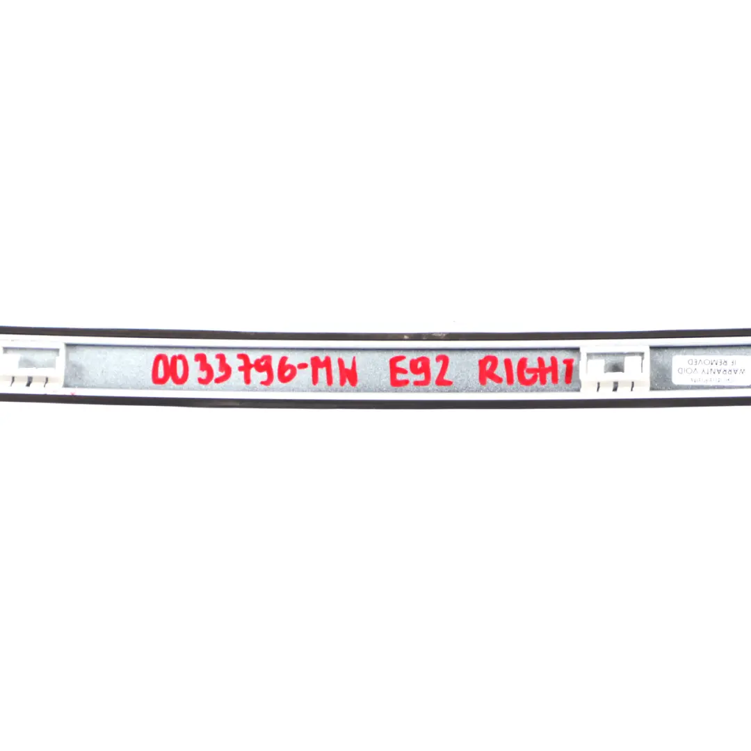 BMW 3 E92 Right Roof Moulding Railing Trim O/S Mineralweiss Mineral White - A96 - SKU 0033796-MW - Part number 0033796