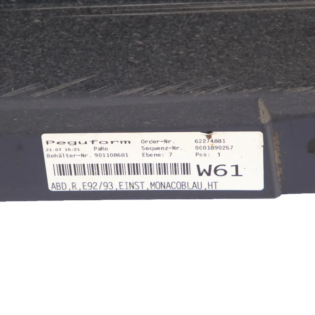 Side Skirt Strip BMW E92 E93 Sill Trim Panel Right O/S Monacoblau Blue - A35 to with Part number 0034058 Side Skirt Strip BMW E92 E93 Sill Trim Panel Right O/S Monacoblau Blue - A35 - SKU 0034058-MB3 - Part number 0034058