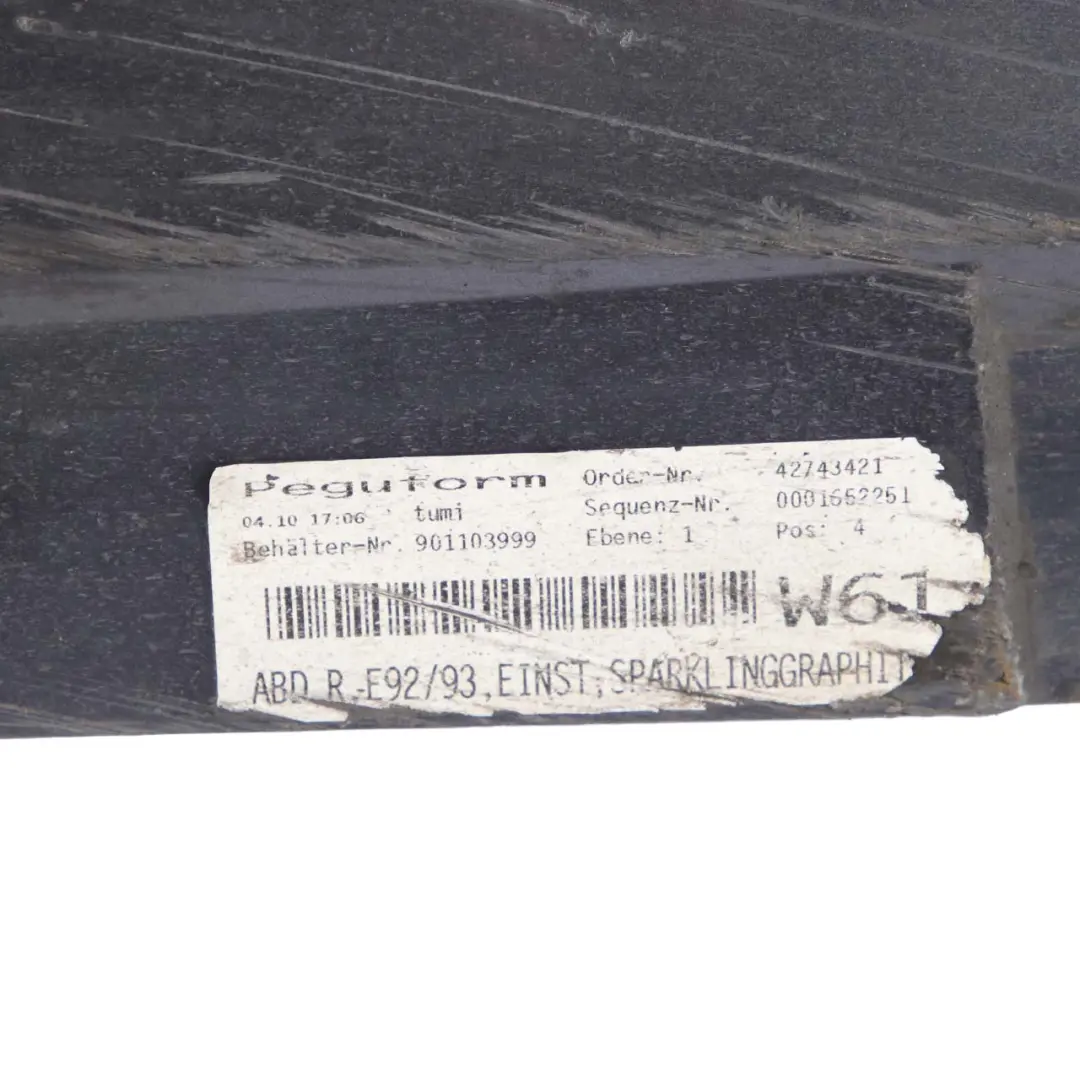 BMW 3 E92 E93 Sill Strip Side Skirt Right O/S Sparkling Graphite Metallic - A22 - SKU 0034058-SG1 - Part number 0034058