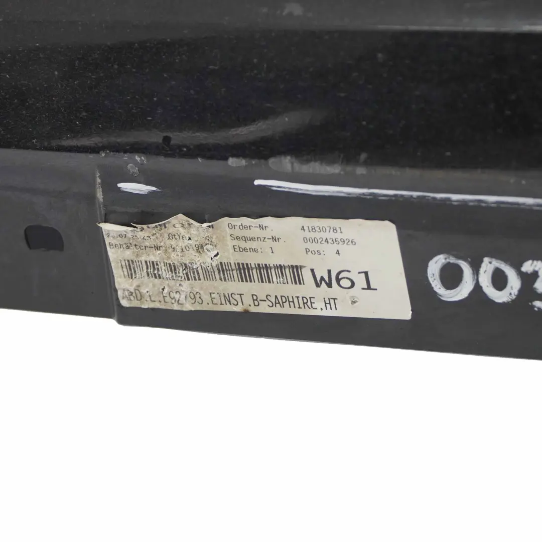 BMW E92 E93 Listello Portiera Apertura Gonna SX Nero Sapphire Nero - 475 - SKU 0034059-BS2 - Numero di parte 0034059