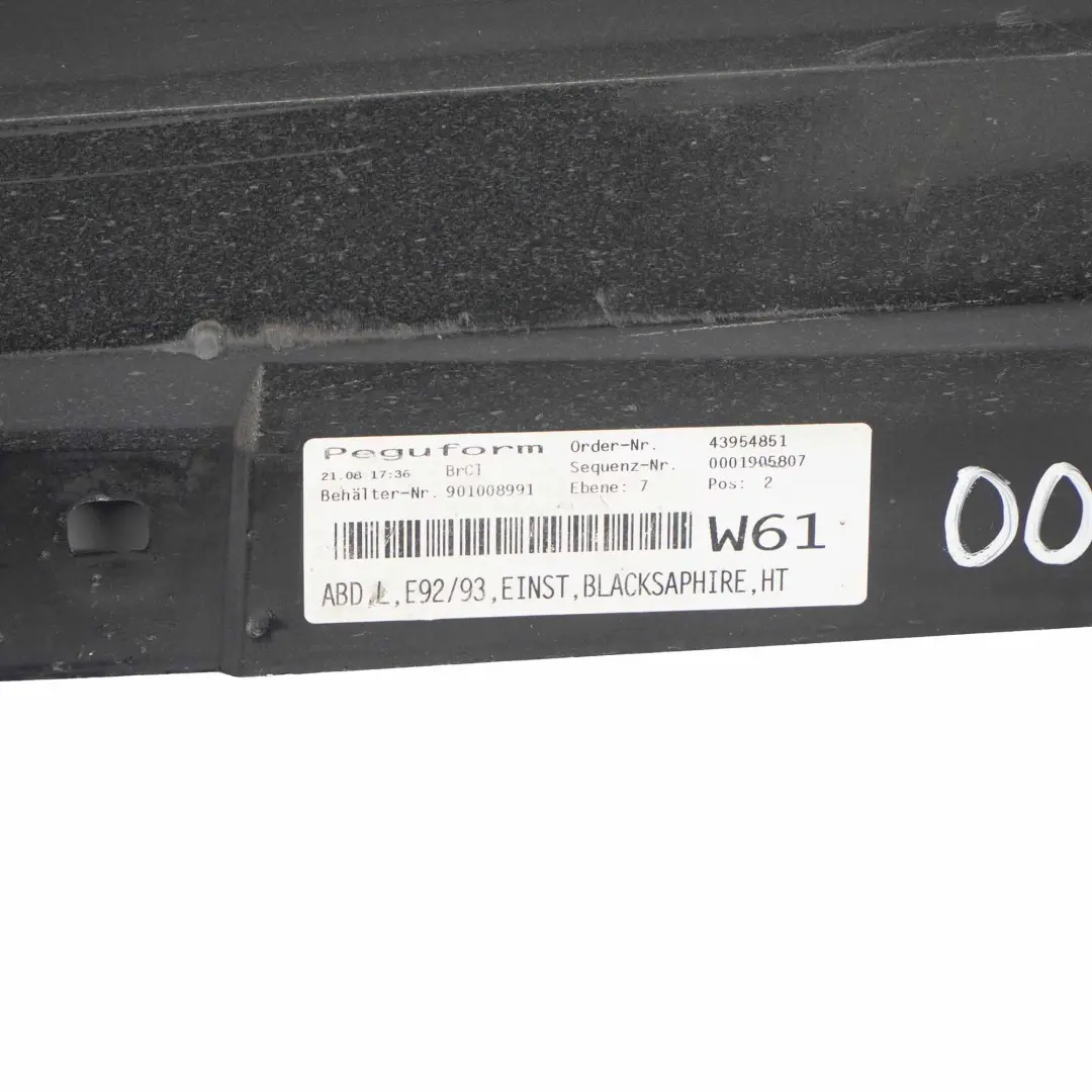 BMW E92 E93 Seite Schürze Schweller Leiste Links Schwarz Saphir Metallic - 475 - SKU 0034059-BS6 - Teilenummer 0034059