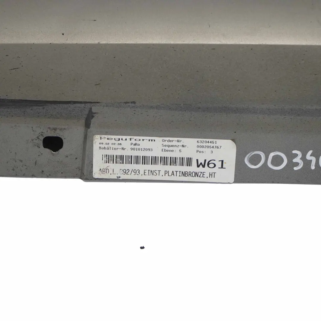 Bas de Porte Couverture Seuil A Gauche Platinbronze - A53 pour BMW E92 E93 à propos du numéro de pièce 0034059 BMW E92 E93 Bas de Porte Couverture Seuil A Gauche Platinbronze - A53 - SKU 0034059-PB2 - Numéro de pièce 0034059