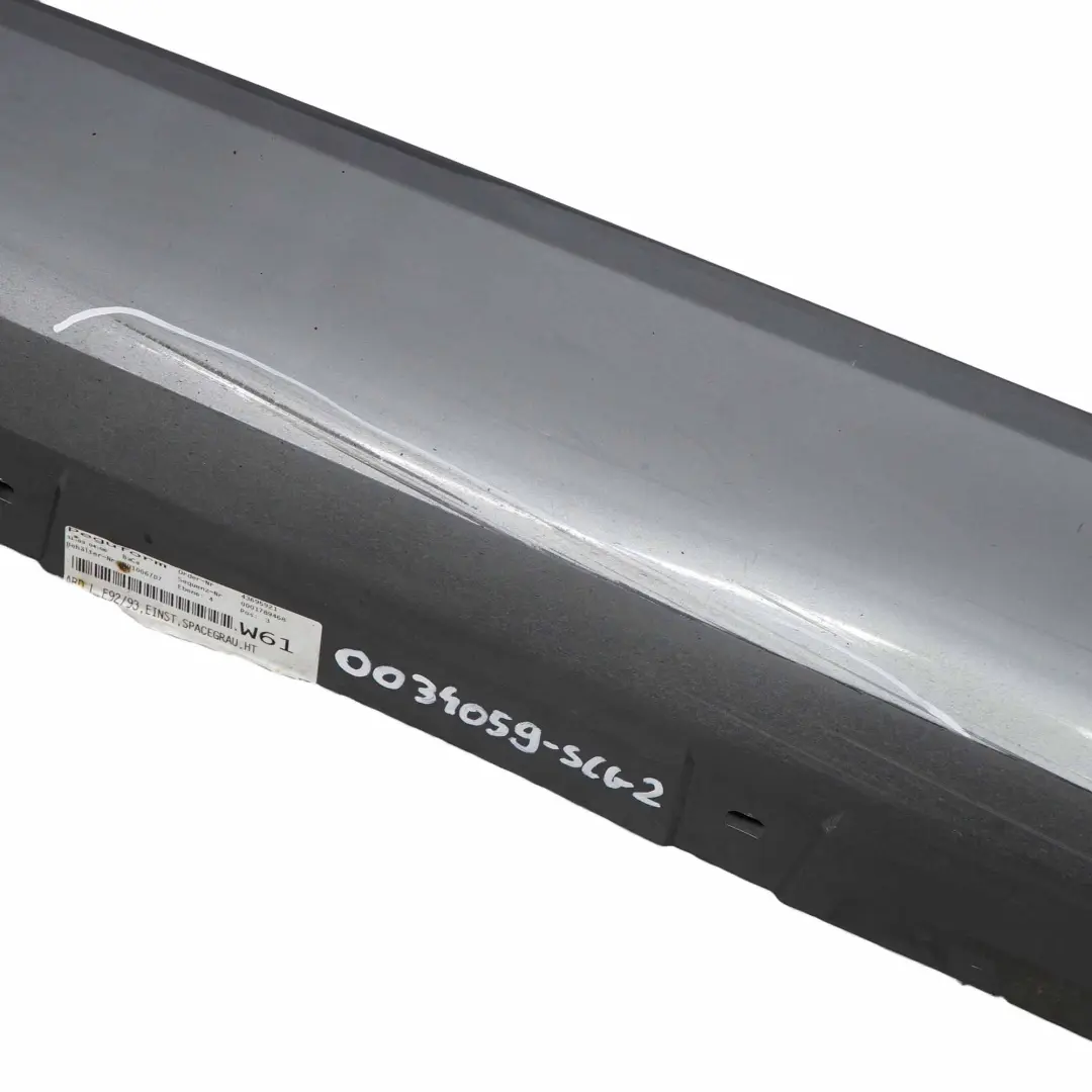 BMW E92 E93 Striscia Davanzale Gonna Laterale Sinistra Spacegrau Grigio Spaziale - SKU 0034059-SCG2 - Numero di parte 0034059