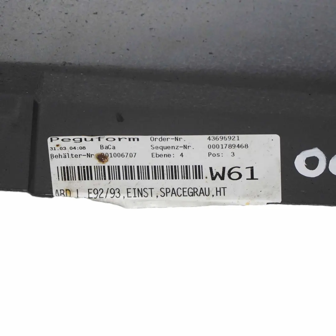 BMW E92 E93 Faldón lateral izquierdo Spacegrau Gris espacial metalizado - A52 - SKU 0034059-SCG2 - Número de pieza 0034059