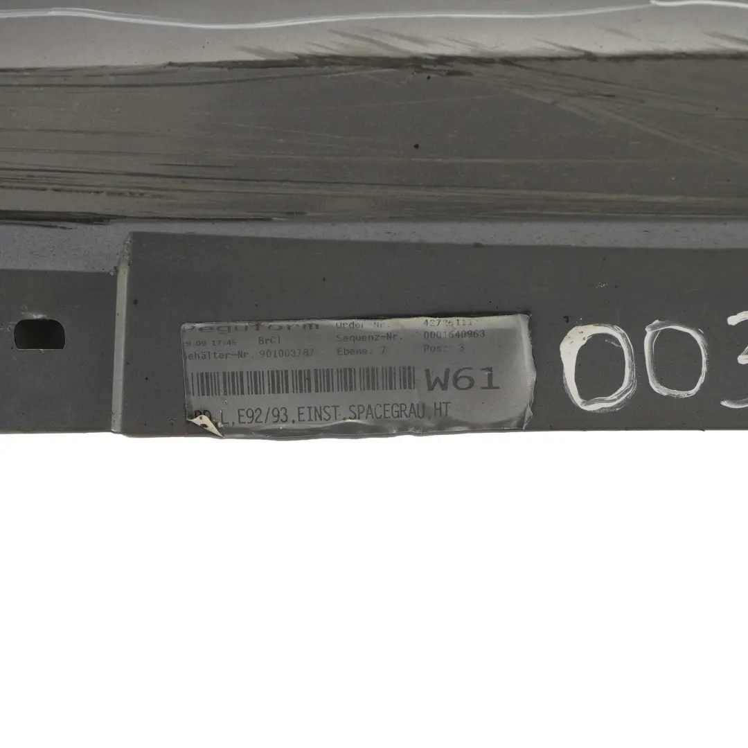 £Side Skirt BMW E92 E93 Sill Strip Left N/S Spacegrau Space Grey - A52 to with Part number 0034059 £Side Skirt BMW E92 E93 Sill Strip Left N/S Spacegrau Space Grey - A52 - SKU 0034059-SCG3 - Part number 0034059