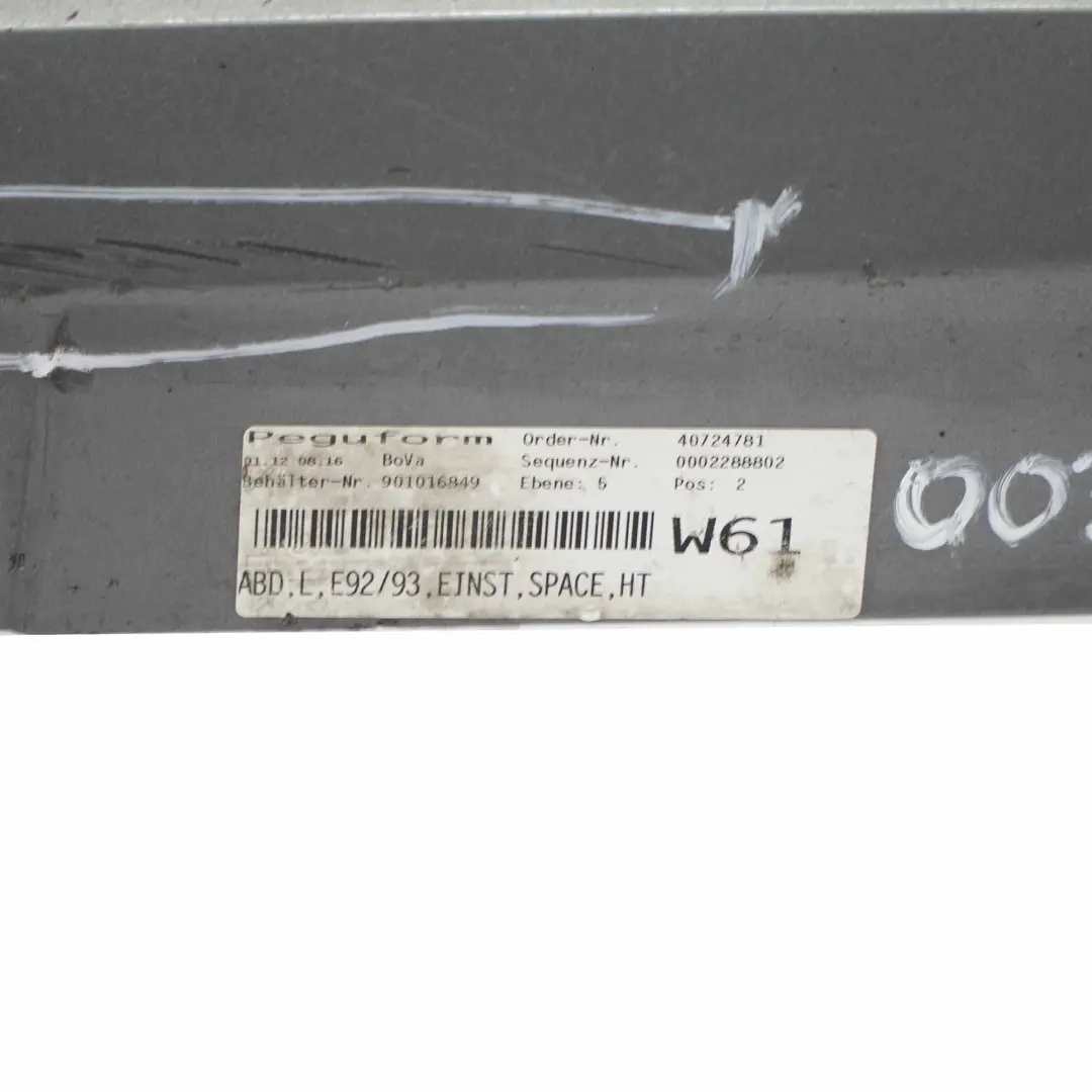 BMW E92 E93 Bas de Porte Peint A Gauche Spacegrau Gris A52 - SKU 0034059-SCG - Numéro de pièce 0034059