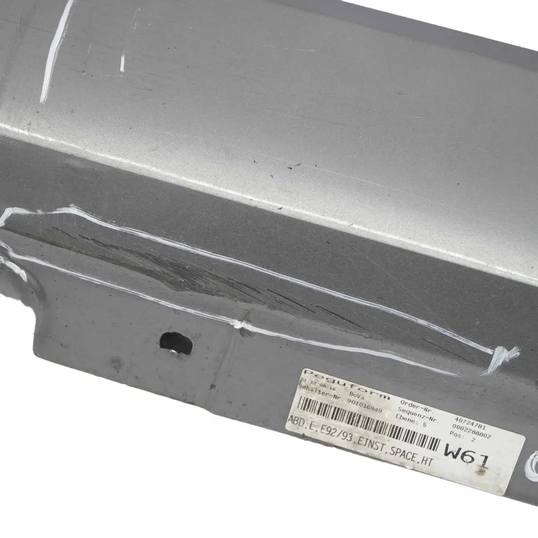 BMW E92 E93 Bas de Porte Peint A Gauche Spacegrau Gris A52 - SKU 0034059-SCG - Numéro de pièce 0034059