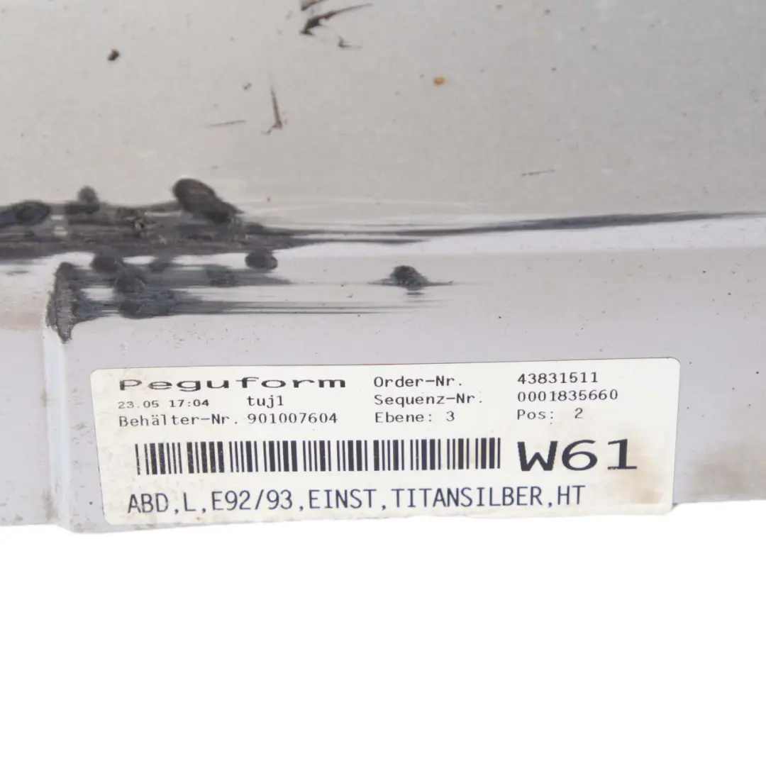 BMW 3 Series E92 E93 3 Sill Strip Side Skirt Left N/S Titansilber Silver - 354 - SKU 0034059-TS3 - Part number 0034059