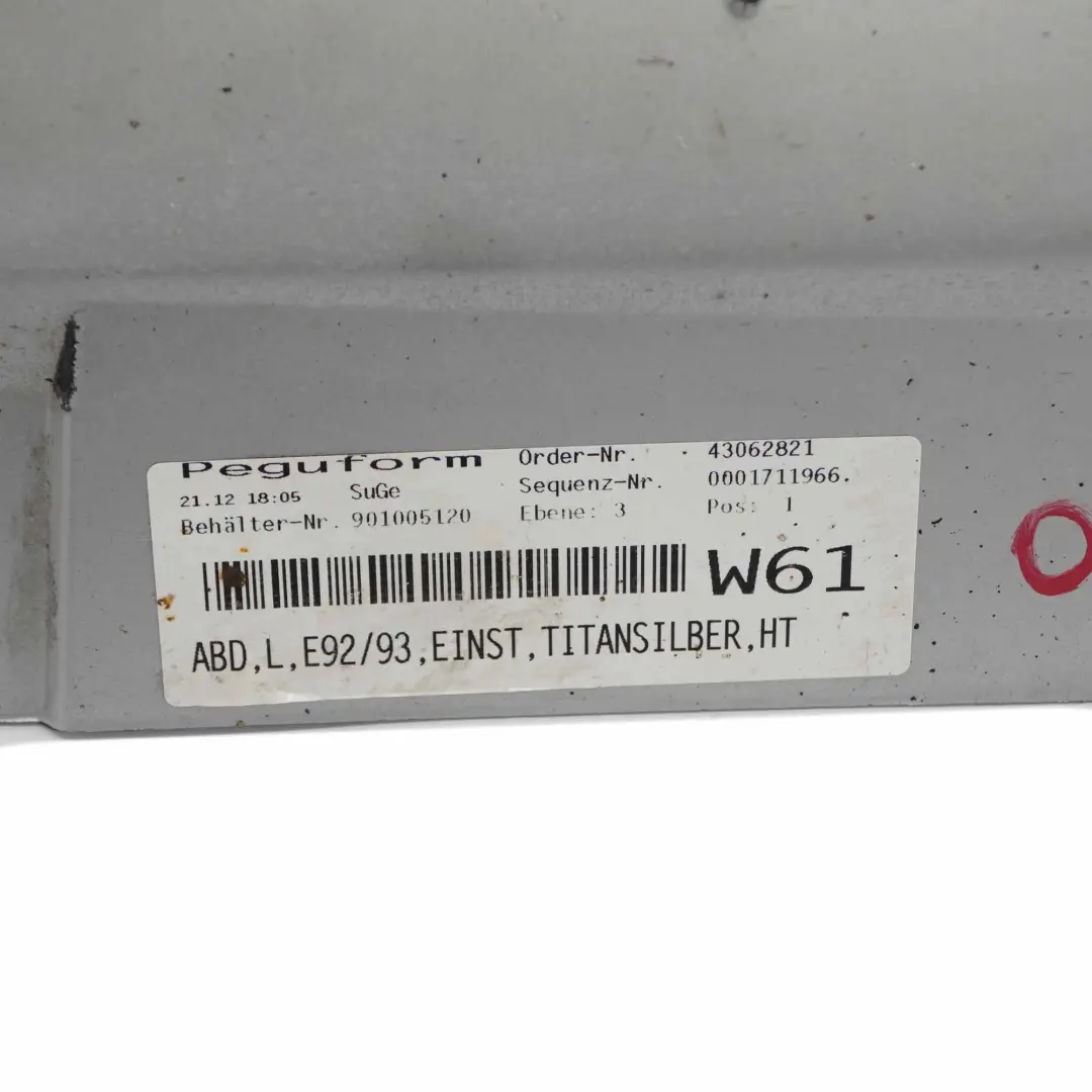 BMW E92 E93 Listello Portiera Apertura Gonna SX Argento-Titanio Argento - 354 - SKU 0034059-TS4 - Numero di parte 0034059