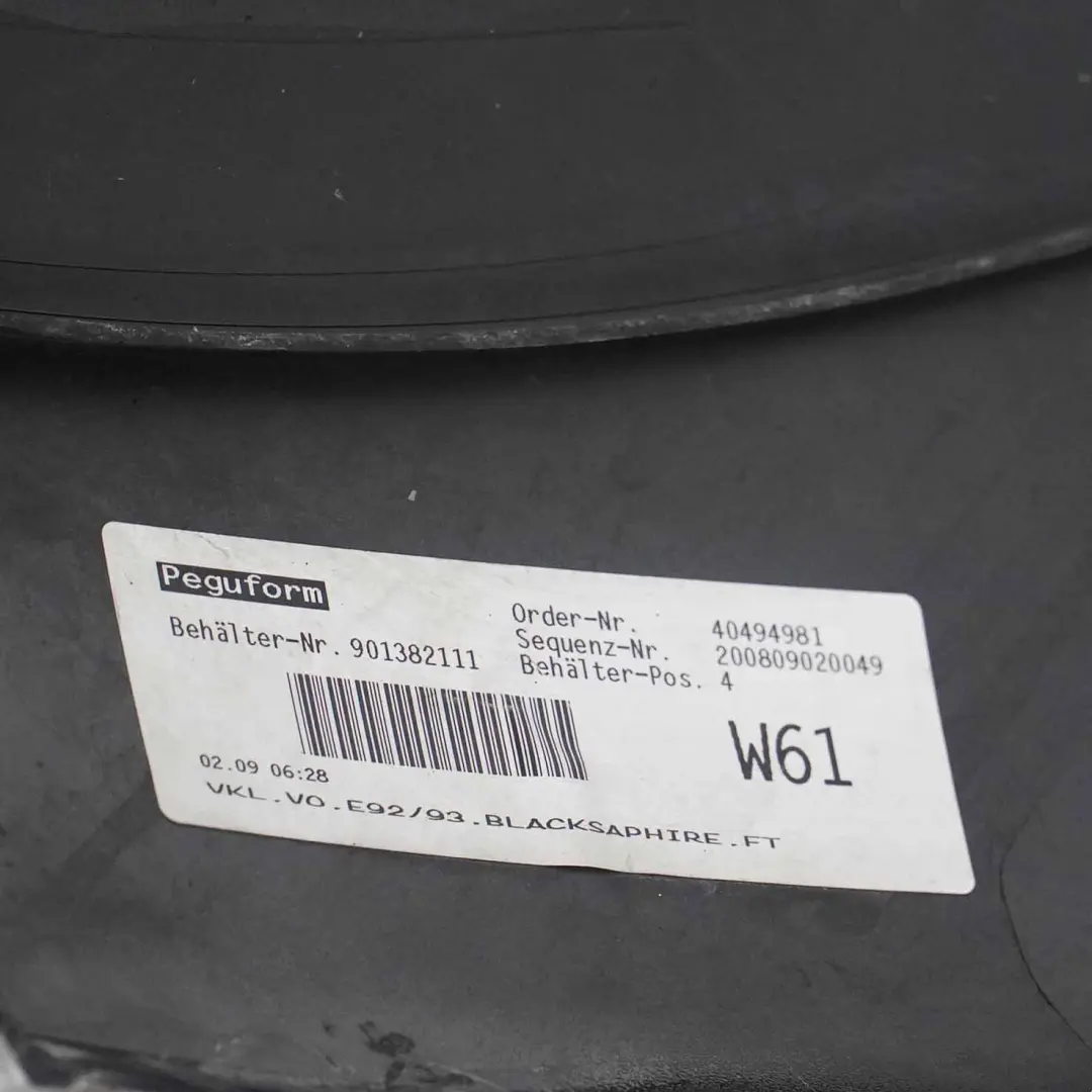 Bumper Front BMW E92 E93 Trim Panel Black Sapphire Metallic - 475 to with Part number 0034469 Bumper Front BMW E92 E93 Trim Panel Black Sapphire Metallic - 475 - SKU 0034469-BS2 - Part number 0034469