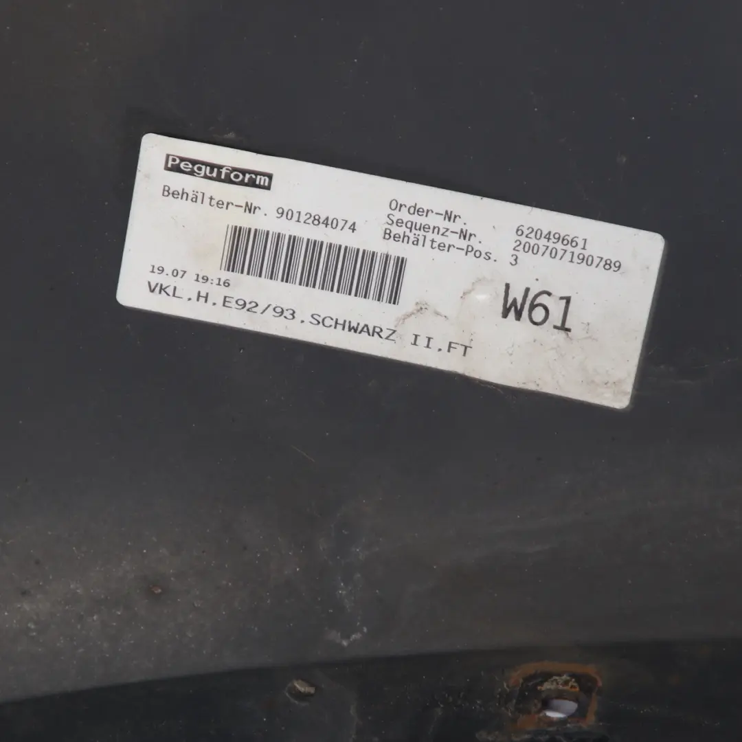 Bumper Rear BMW E92 Complete Trim Panel PDC Schwarz 2 Black - 668 to with Part number 0034474 Bumper Rear BMW E92 Complete Trim Panel PDC Schwarz 2 Black - 668 - SKU 0034474-SCH2 - Part number 0034474