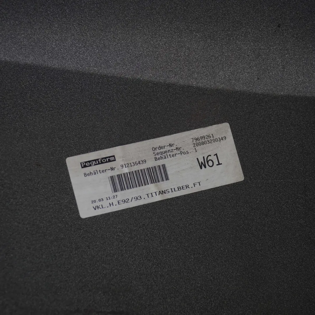 Zderzak Tylny Tył PDC Titansilber do BMW E92 E93 o numerze 0034474 BMW E92 E93 Zderzak Tylny Tył PDC Titansilber - SKU 0034474-TS5 - Numer Części 0034474