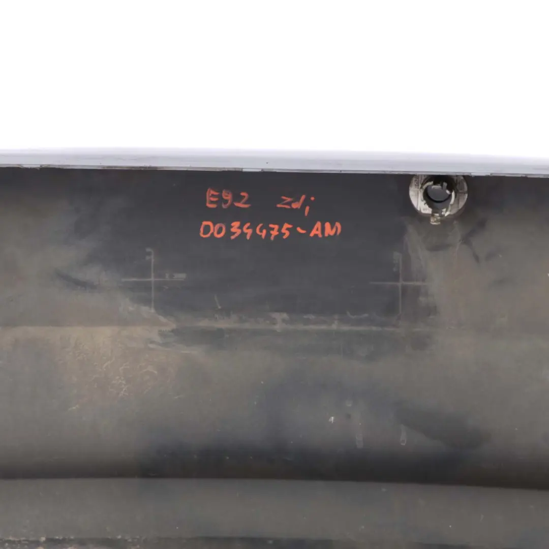 Bumper BMW E92 E93 335d 335i Panel PDC Arktis Arctic Metallic - A34 to Rear with Part number 0034474 Rear Bumper BMW E92 E93 335d 335i Panel PDC Arktis Arctic Metallic - A34 - SKU 0034475-AW - Part number 0034474