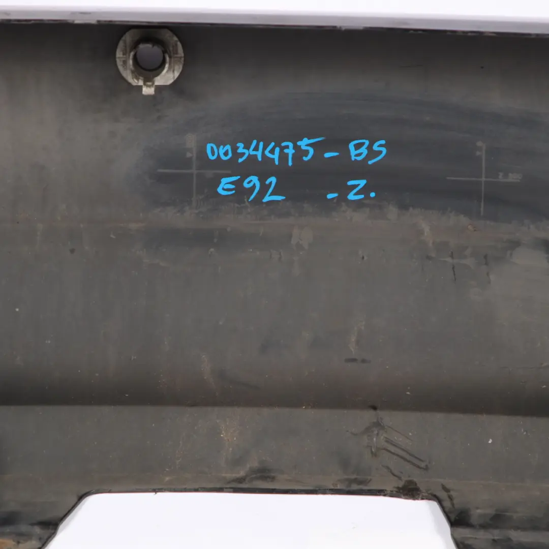 Bumper BMW E92 E93 335d 335i Panel PDC Black Sapphire Metallic - 475 to Rear with Part number 0034474 Rear Bumper BMW E92 E93 335d 335i Panel PDC Black Sapphire Metallic - 475 - SKU 0034475-BS - Part number 0034474