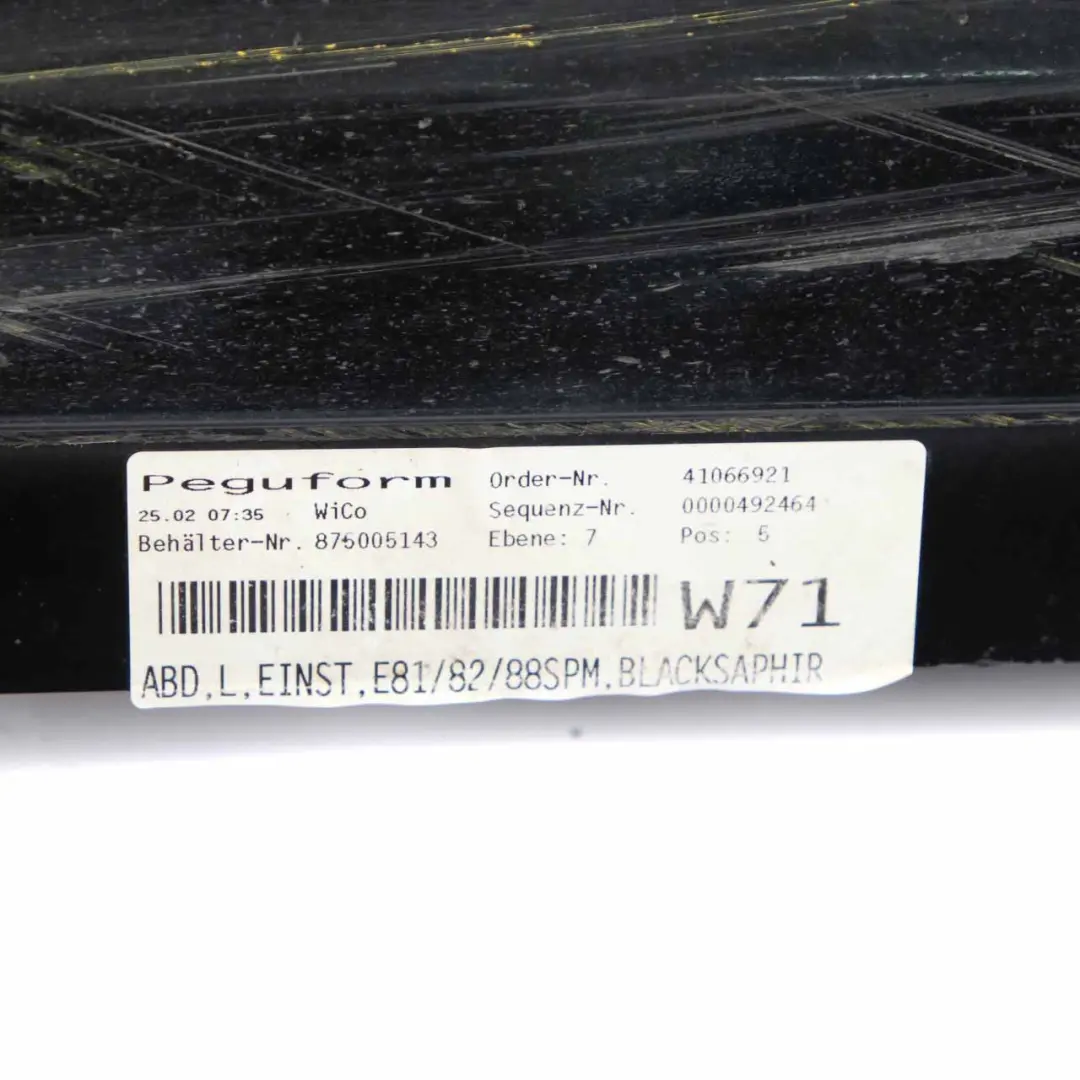 Sill Strip Side Skirt Left N/S Black Sapphire to BMW E81 E82 E88 M Sport with Part number 0034731 BMW E81 E82 E88 M Sport Sill Strip Side Skirt Left N/S Black Sapphire - SKU 0034731-BS1 - Part number 0034731