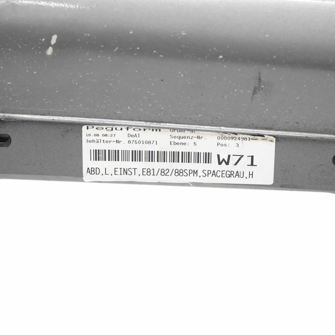 Listwa Lewa Próg M-Pakiet Spacegrau do BMW E81 E82 o numerze 0034731 BMW E81 E82 Listwa Lewa Próg M-Pakiet Spacegrau - SKU 0034731-SCG1 - Numer Części 0034731