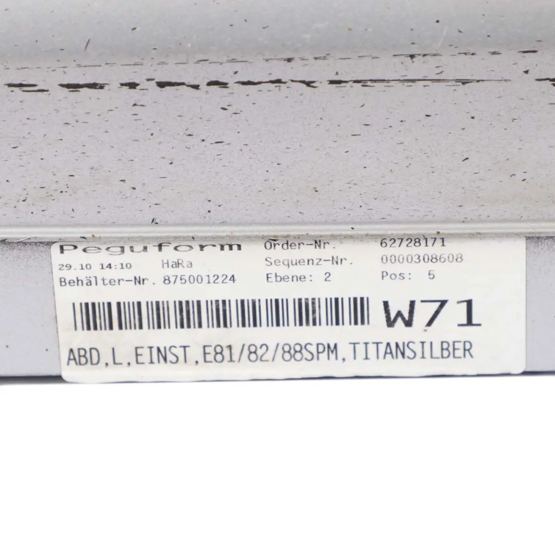 BMW E81 E82 E88 M Sport Sill Strip Side Skirt Left N/S Titansilber Silver - 354 - SKU 0034731-TS1 - Part number 0034731