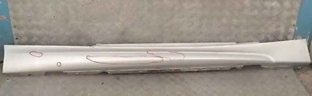 BMW E81 E82 M Sport Listello Portiera Gonna Dx Argento-Titanio Argento - SKU 0034732-TS1 - Numero di parte 34732