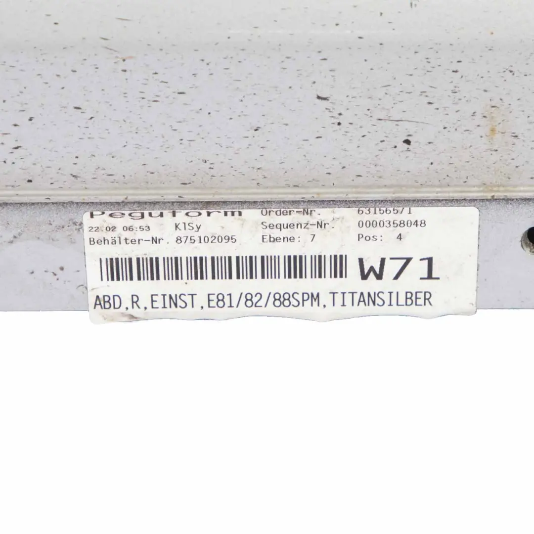 BMW E81 E82 Próg Prawy M-Pakiet Titansilber - 354 - SKU 0034732-TS4 - Numer Części 0034732