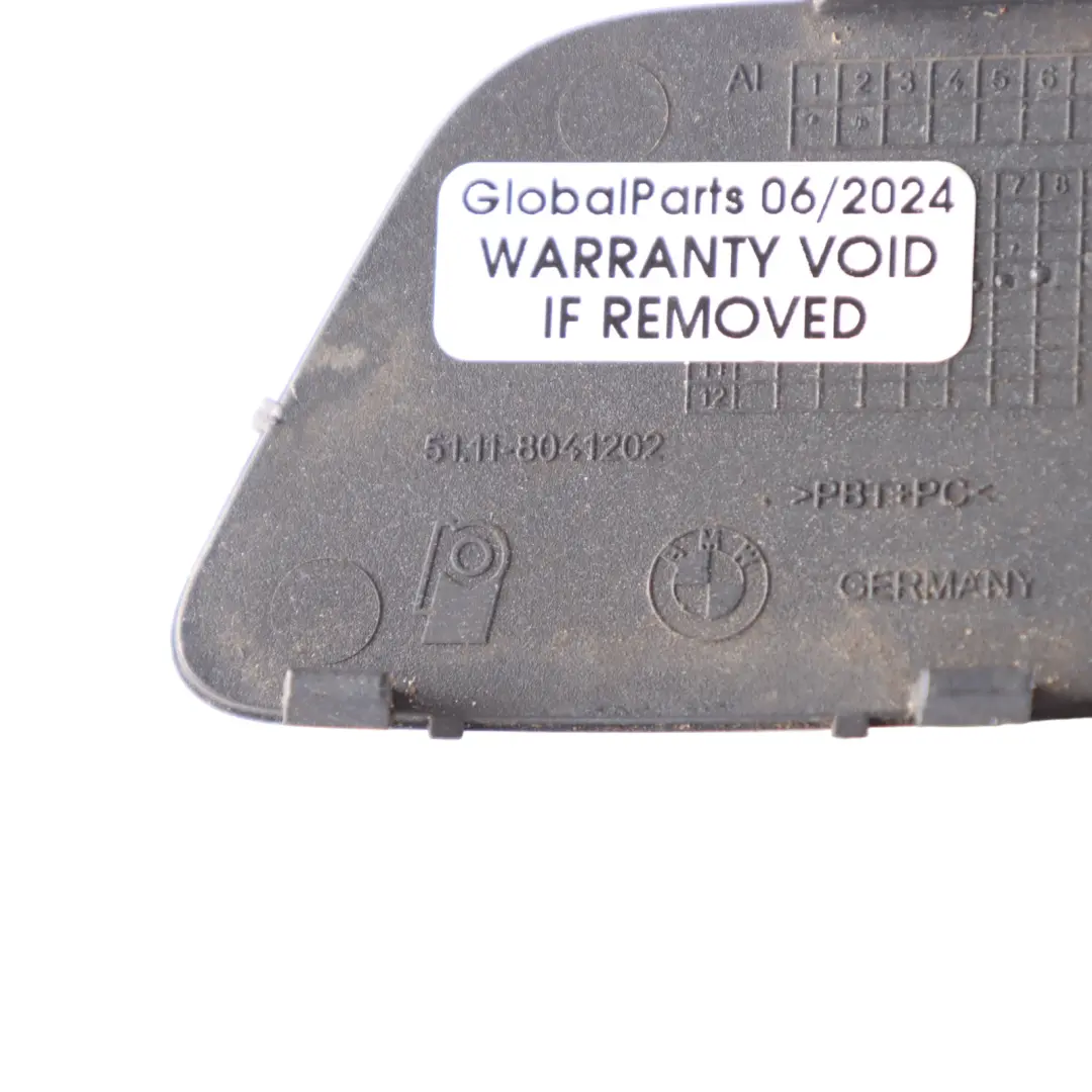 BMW E92 M Sport Frontstoßstange Klappe Abschlepphaken Sparkling Graphite 8041202 - SKU 0034737-SCG - Teilenummer 0034737