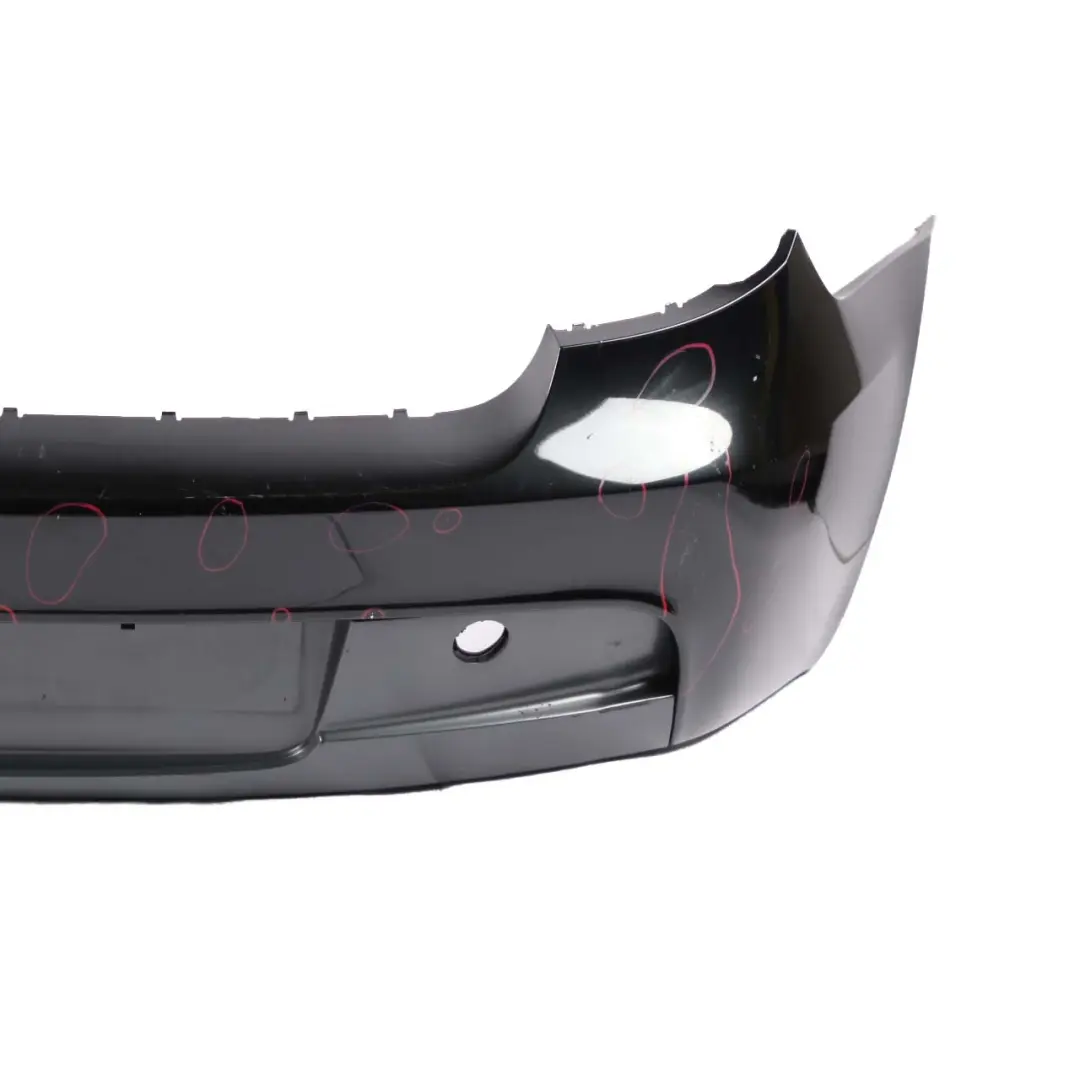 BMW E87 LCI Rear Bumper M Sport Trim Panel E81 Black Sapphire Metallic - 475 - SKU 0034801-BS - Part number 0034802