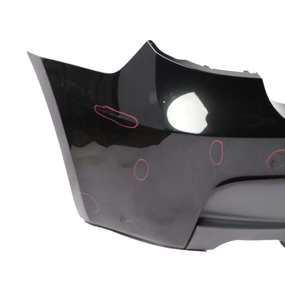 Bumper M Sport Trim Panel E81 Black Sapphire Metallic - 475 to BMW E87 LCI Rear with Part number 0034802 BMW E87 LCI Rear Bumper M Sport Trim Panel E81 Black Sapphire Metallic - 475 - SKU 0034801-BS - Part number 0034802