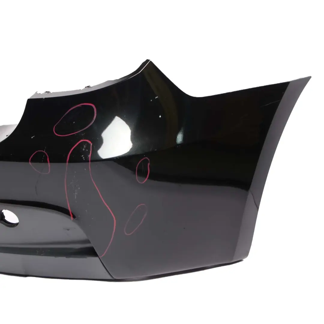 Bumper M Sport Trim Panel E81 Black Sapphire Metallic - 475 to BMW E87 LCI Rear with Part number 0034802 BMW E87 LCI Rear Bumper M Sport Trim Panel E81 Black Sapphire Metallic - 475 - SKU 0034801-BS - Part number 0034802