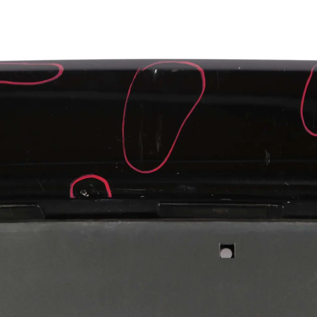 Bumper M Sport Trim Panel E81 Black Sapphire Metallic - 475 to BMW E87 LCI Rear with Part number 0034802 BMW E87 LCI Rear Bumper M Sport Trim Panel E81 Black Sapphire Metallic - 475 - SKU 0034801-BS - Part number 0034802