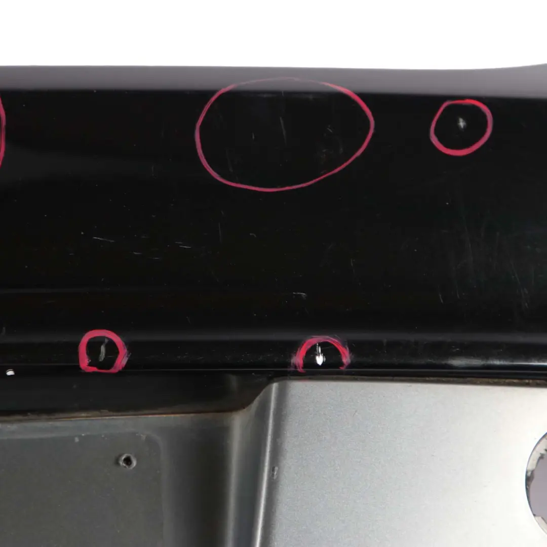 Bumper M Sport Trim Panel E81 Black Sapphire Metallic - 475 to BMW E87 LCI Rear with Part number 0034802 BMW E87 LCI Rear Bumper M Sport Trim Panel E81 Black Sapphire Metallic - 475 - SKU 0034801-BS - Part number 0034802